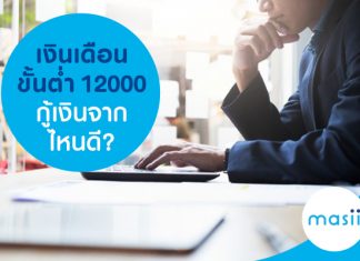 เงินเดือนขั้นต่ำ 12000 กู้เงินจากไหนดี?